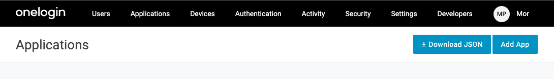 Onelogin new application wizard